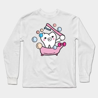 clean tooth toothbrush, cartoon Long Sleeve T-Shirt